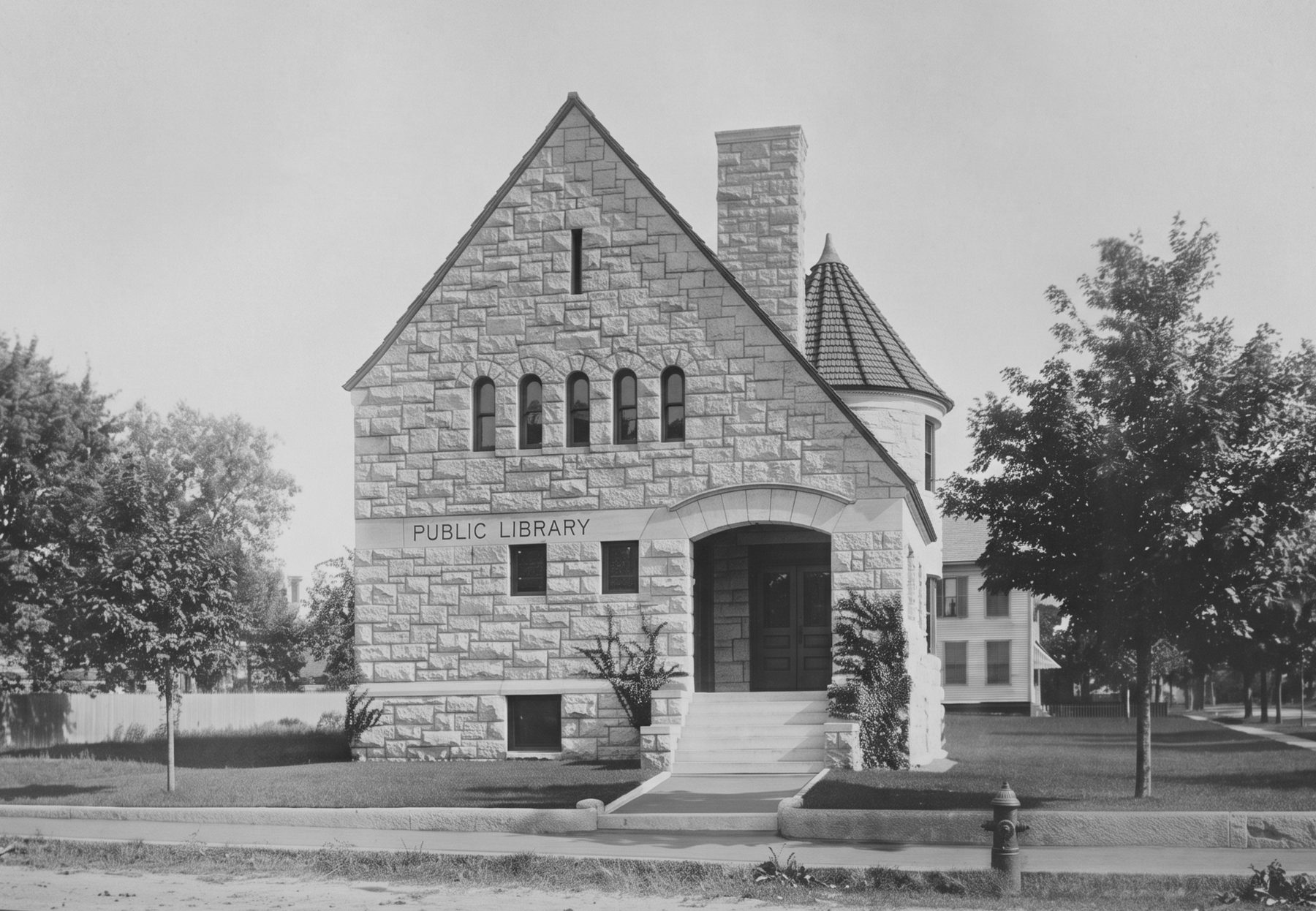 Hopkinton Public Library, in an earlier era